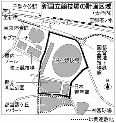 図:新国立競技場計画区域