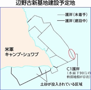 図：辺野古新基地建設予定地