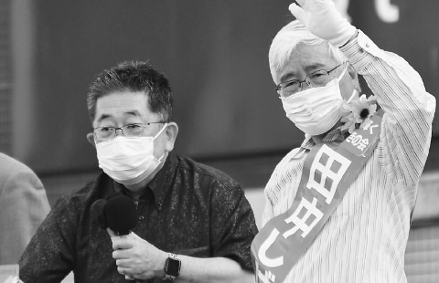 田中氏勝利で命守る茨城 県知事選　小池書記局長が応援