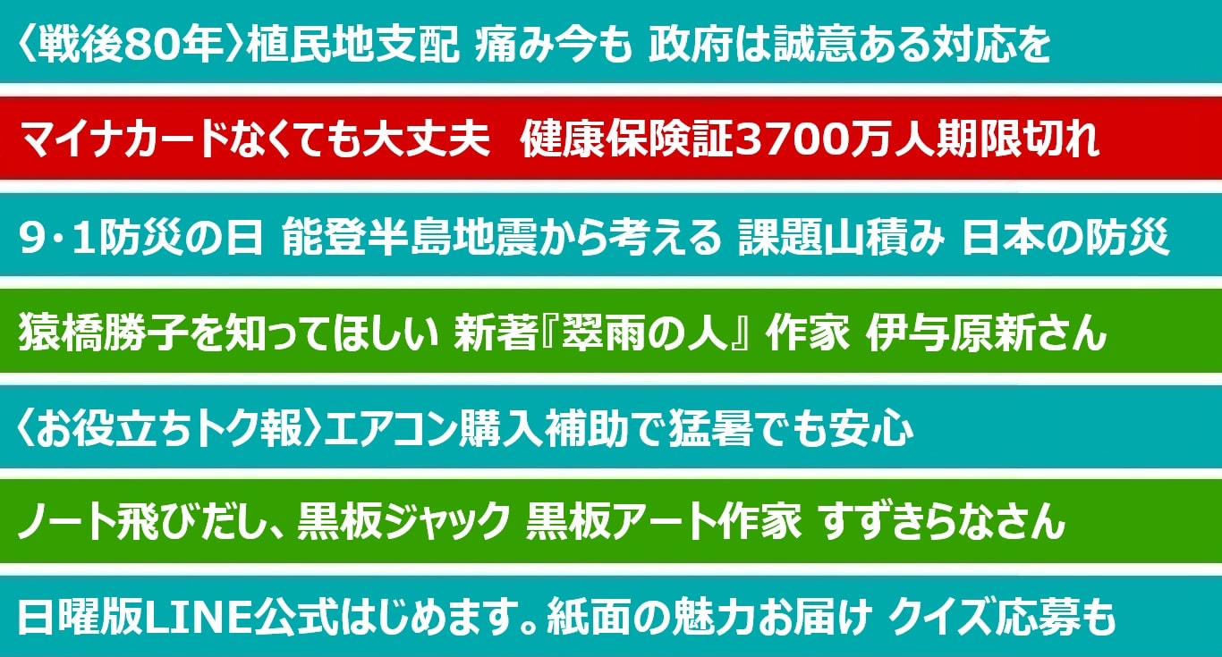 しんぶん赤旗日曜版 | 2025年08月31日