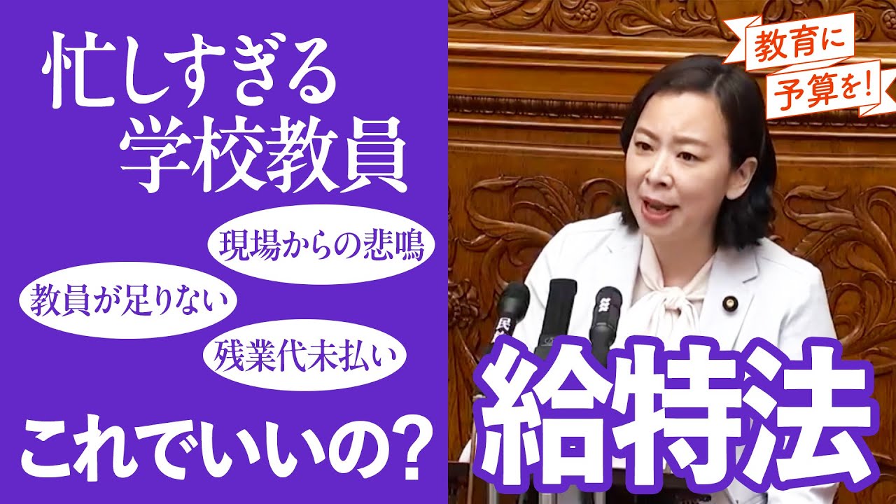 給特法改定案 最初の質問（2025.05参議院本会議）