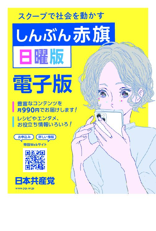 日曜版電子版はがき(下段記入スペース有)