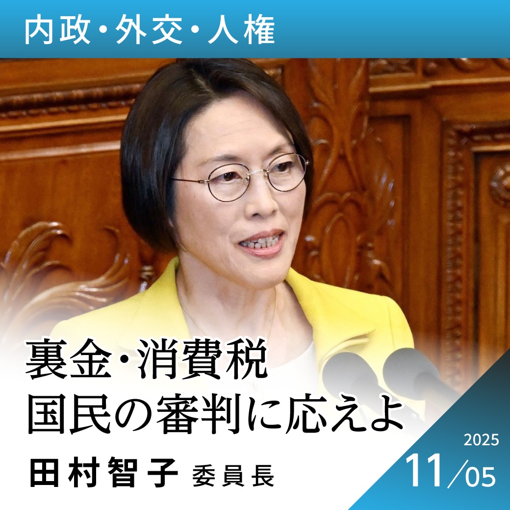 内政・外交・人権　田村智子委員長