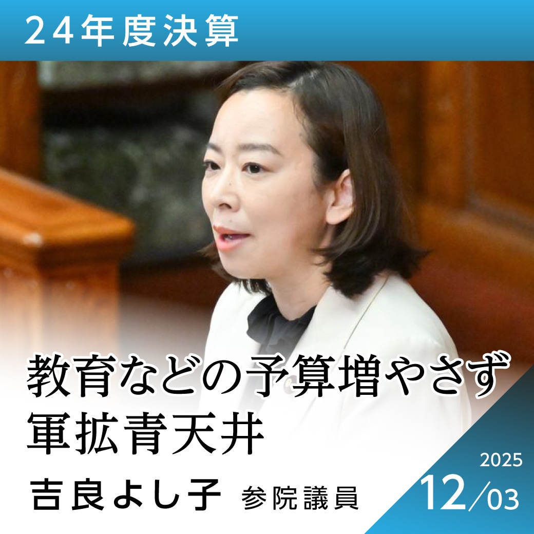 24年度決算 吉良よし子参院議員