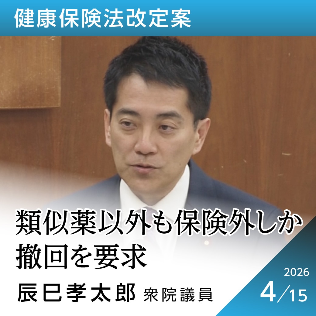 健康保険法改定案　辰巳孝太郎議員