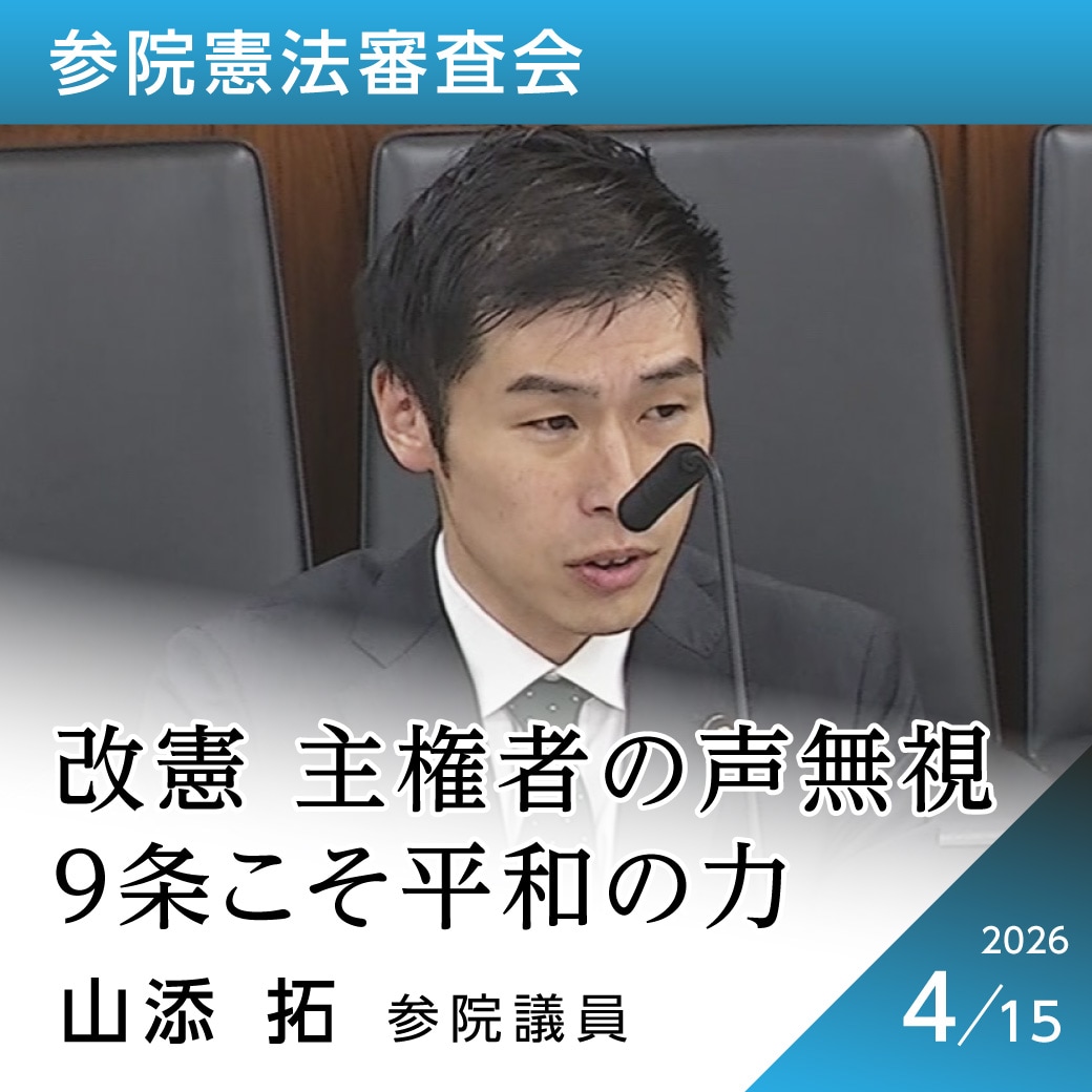 参院憲法審査会　山添拓議員