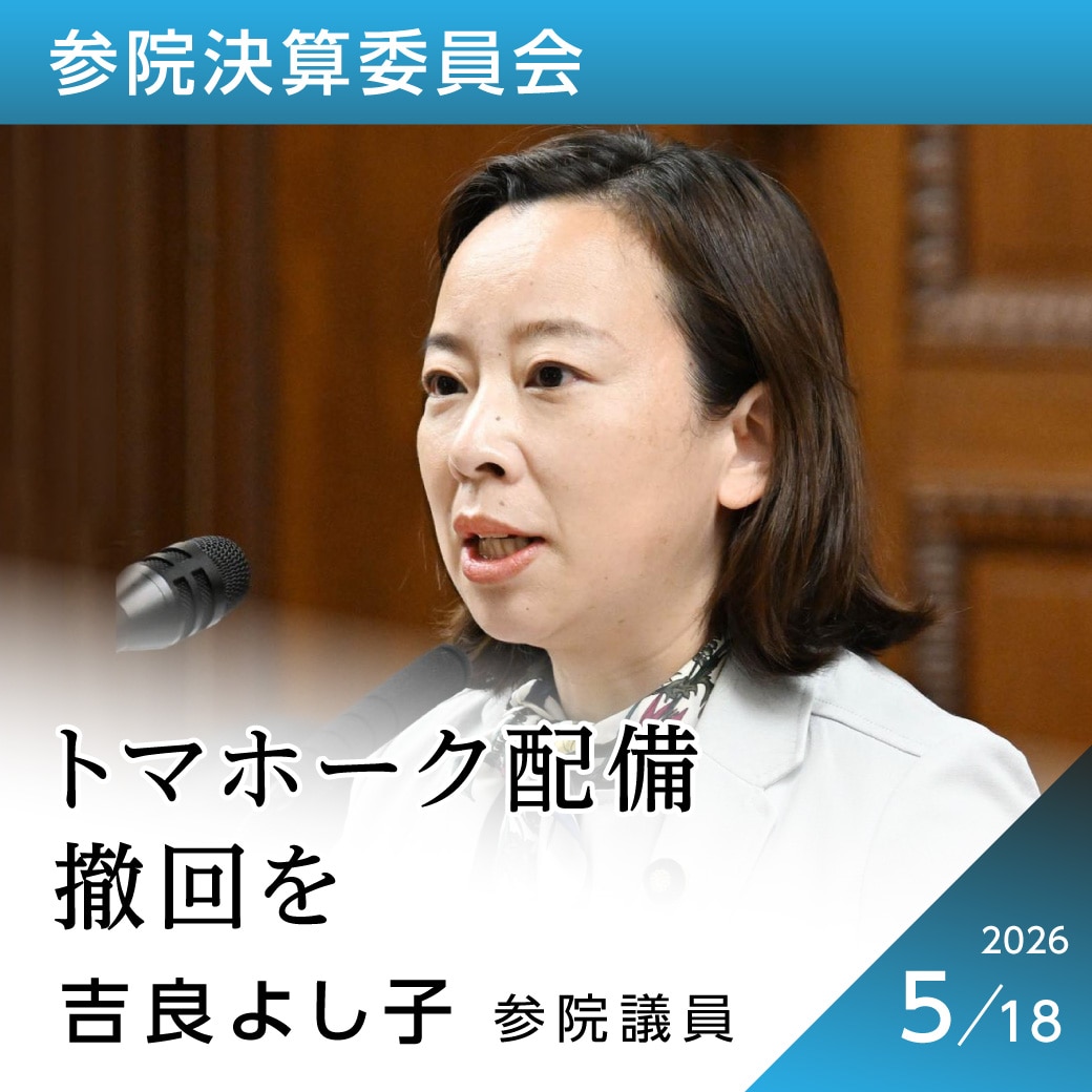 参院決算委員会　吉良よし子議員