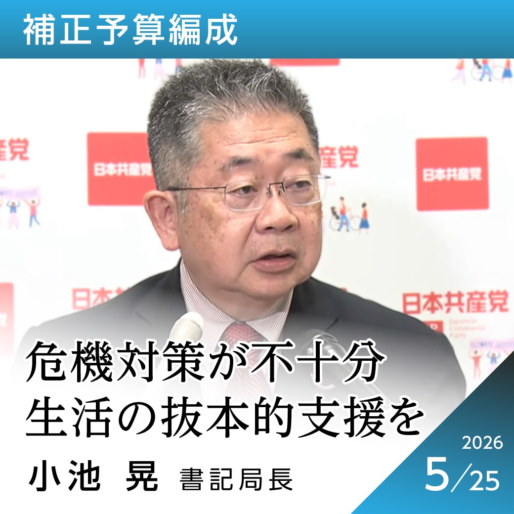 補正予算案　小池晃書記局長