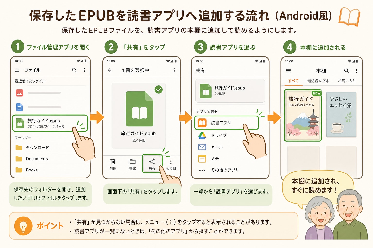 EPUBをGoogle Play ブックスへ追加する画面