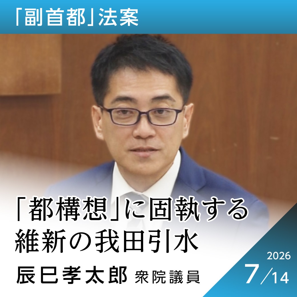 「副首都」法案　辰巳孝太郎議員