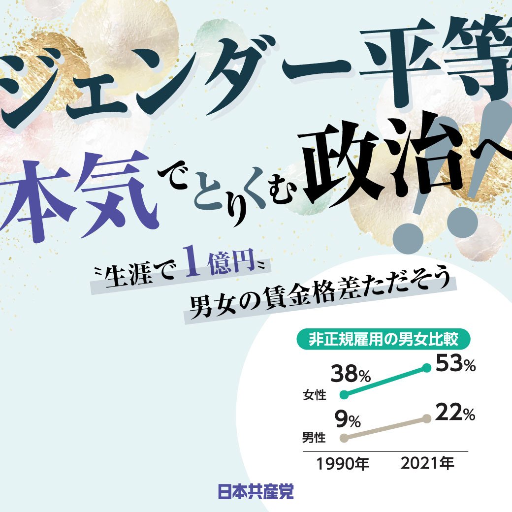 2022参院選政策　ジェンダー平等に本気で