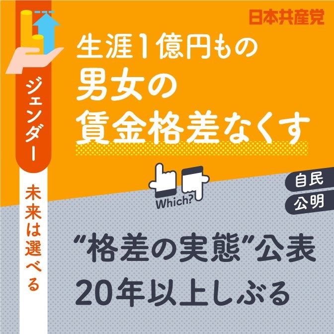 2022参院選「生涯１億円もの男女賃金格差なくす」