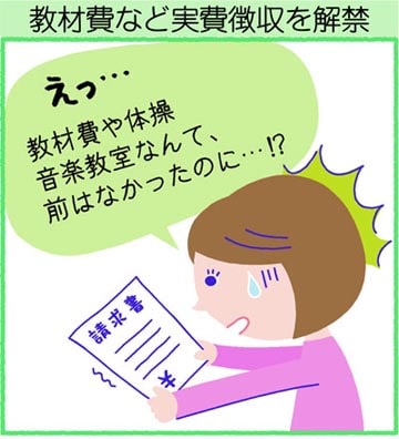 教材費など実費徴収を解禁